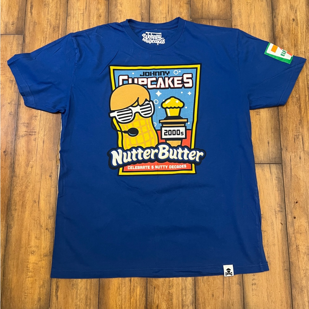 Johnny Cupcakes x 7Eleven Nutter Butter 5 Nutty Decades Tee XL